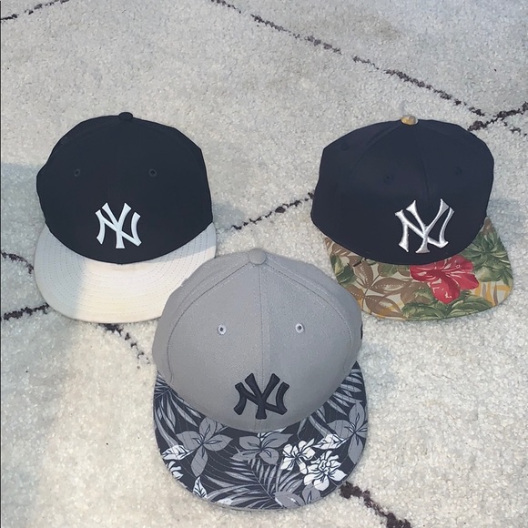 floral yankees hat